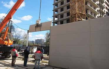 Горизонтальный монтаж сэндвич-панелей